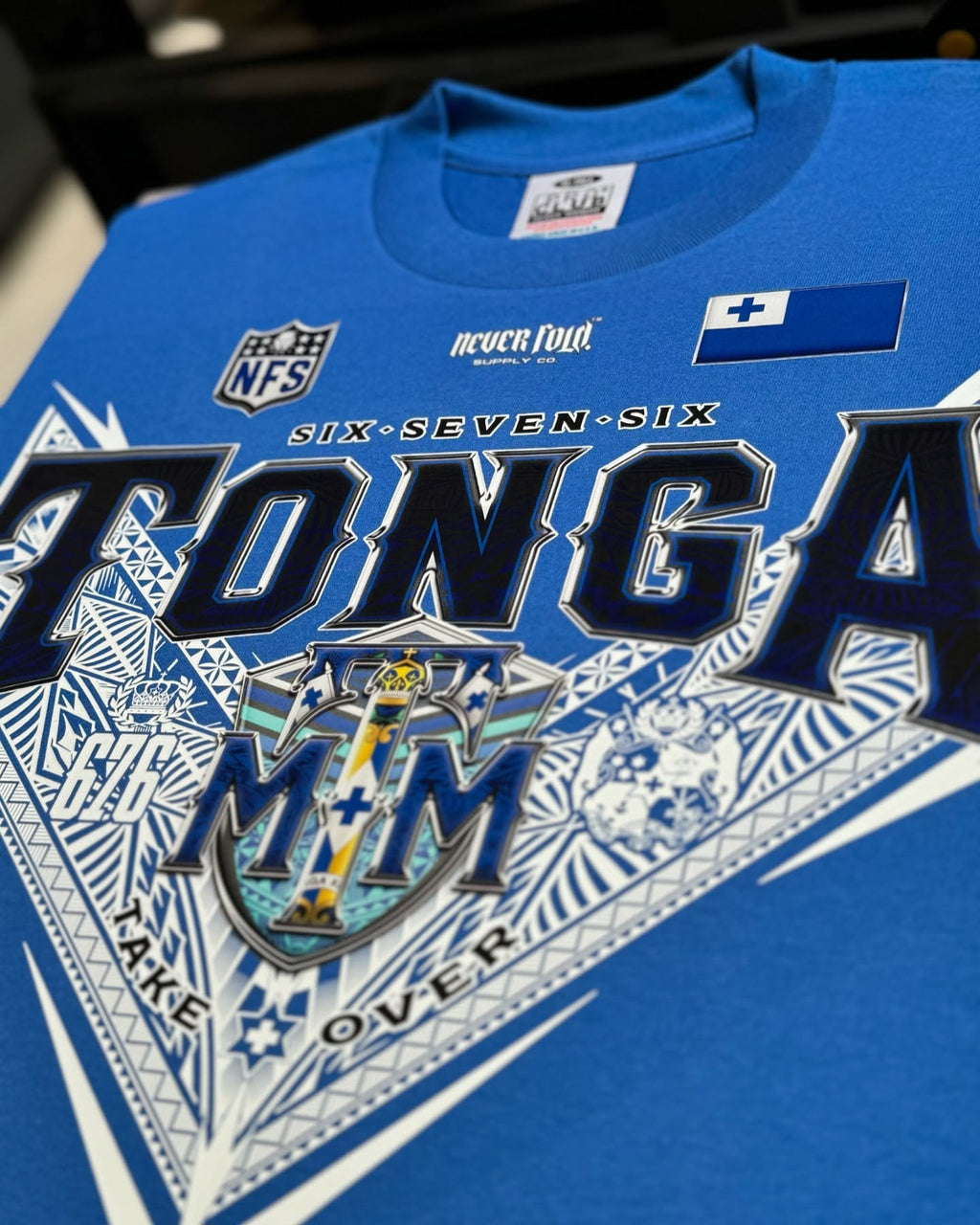 MMT Tonga 676 V League Take Over Blue Royal Tee - 5XL