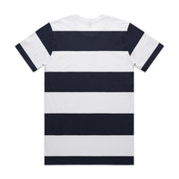 AS Colour Wide Stripe Tee - White/Navy - XL