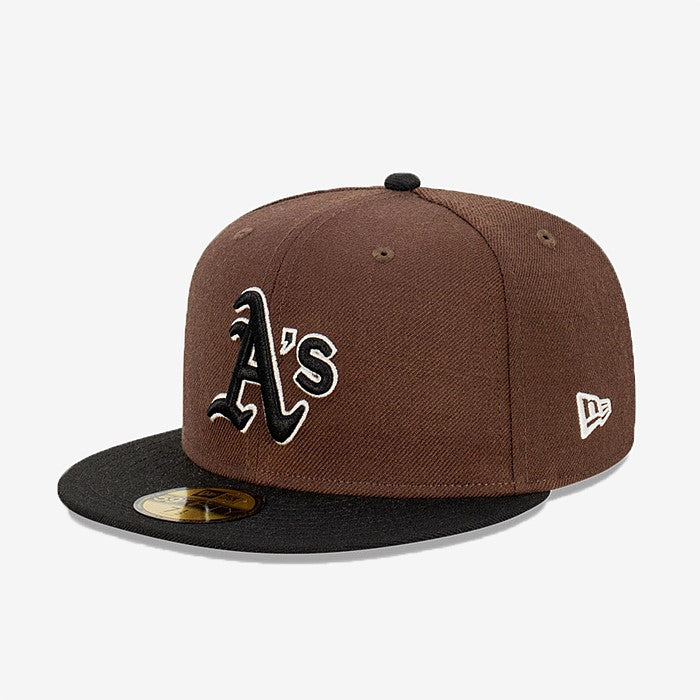 New Era 59Fifty Oakland Athletics Dark Brown Fitted