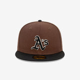 New Era 59Fifty Oakland Athletics Dark Brown Fitted