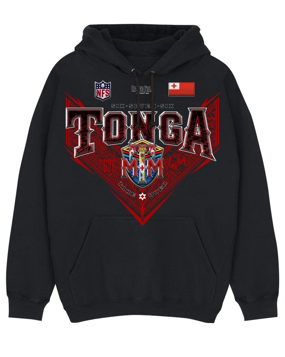 MMT Tonga League Red V Hood - M