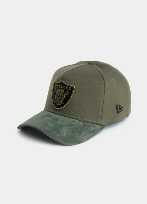 New Era 39THIRTY A-Frame Las Vegas Raiders Olive Suede LARGE-XLARGE