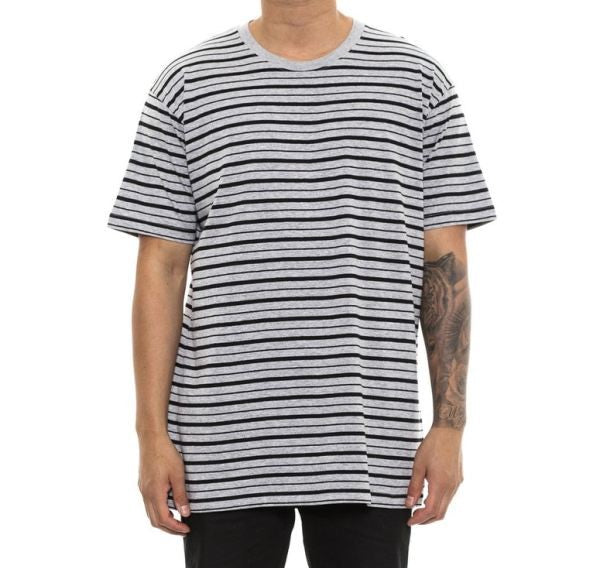 AS Colour Staple Stripe Tee Grey/Black