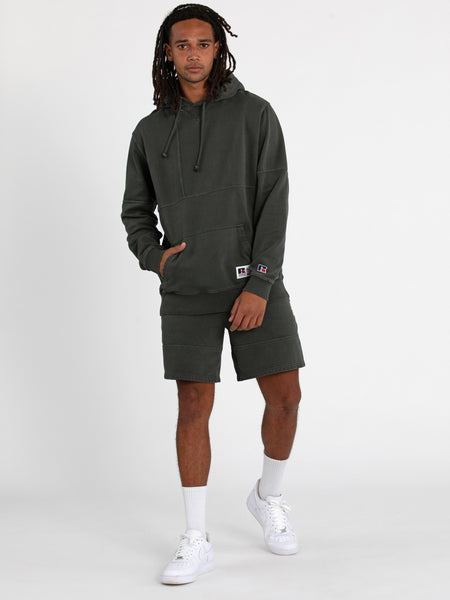 Men's Russell Athletic Eagle R Panel Hoodie - Olive