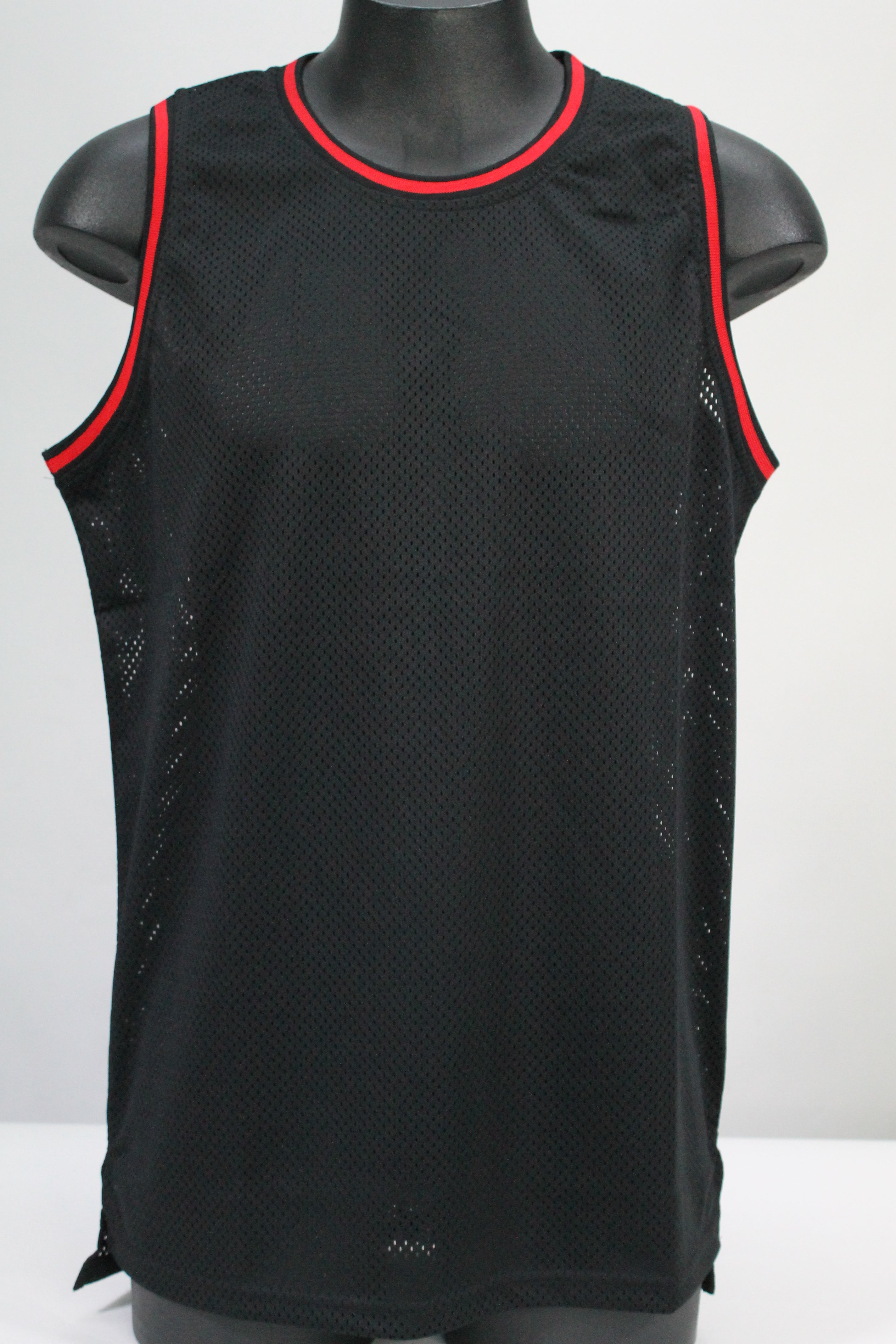 Flight City Mesh Basketball Singlet - Adults & Youth - Black/Red Band