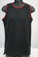 Flight City Mesh Basketball Singlet - Adults & Youth - Black/Red Band