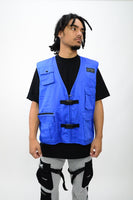 LastLevel Plain Tactical Vest - Royal - Youth Size 8
