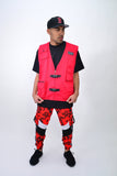 LastLevel Plain Tactical Vest - Red - XS