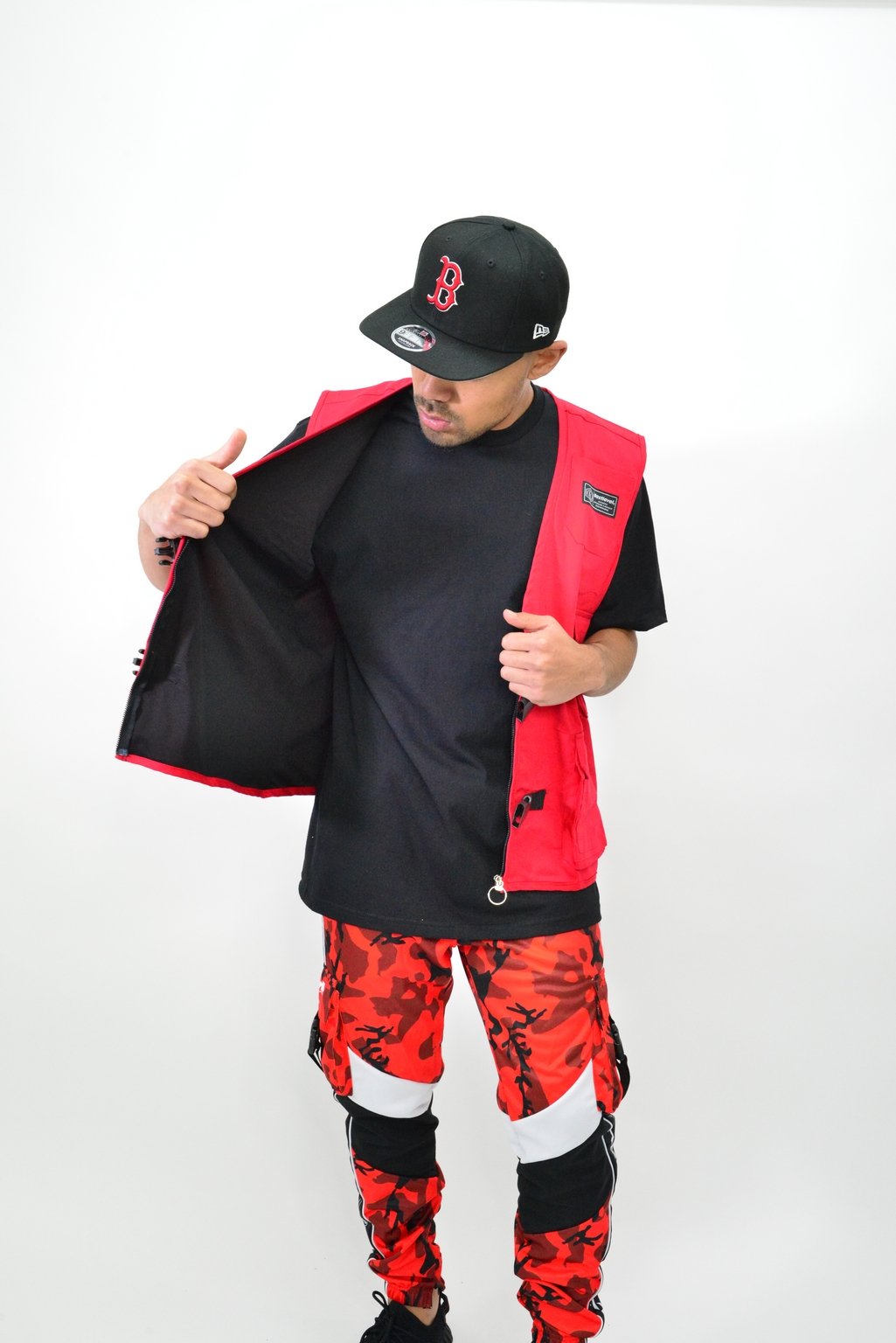 LastLevel Plain Tactical Vest - Red - XS